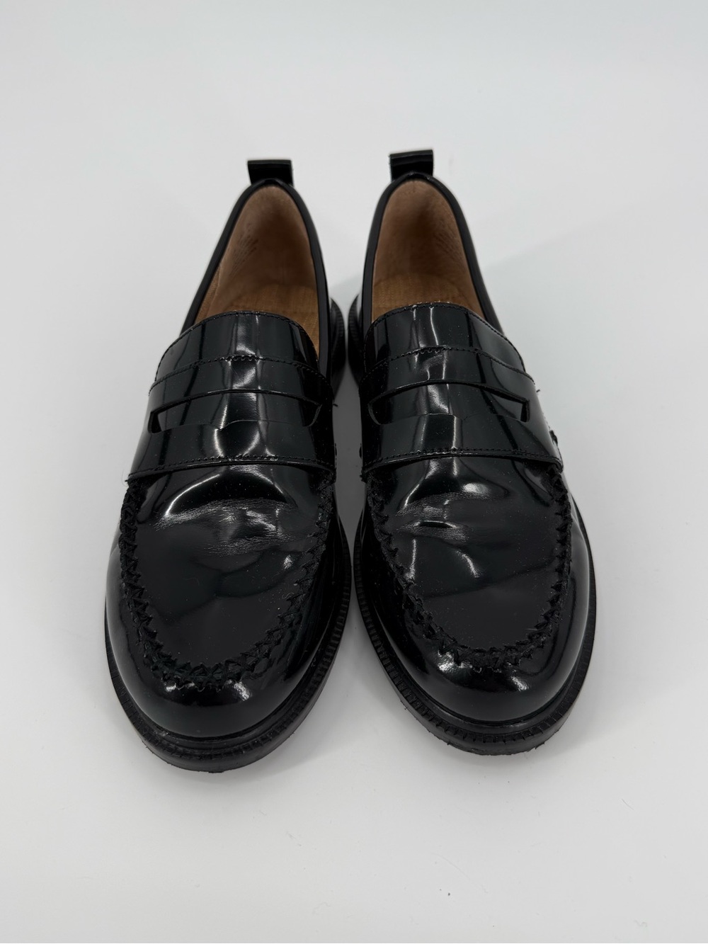 Kelsi Dagger Lens Wide Width Patent Leather Loafers | Black | 7.5